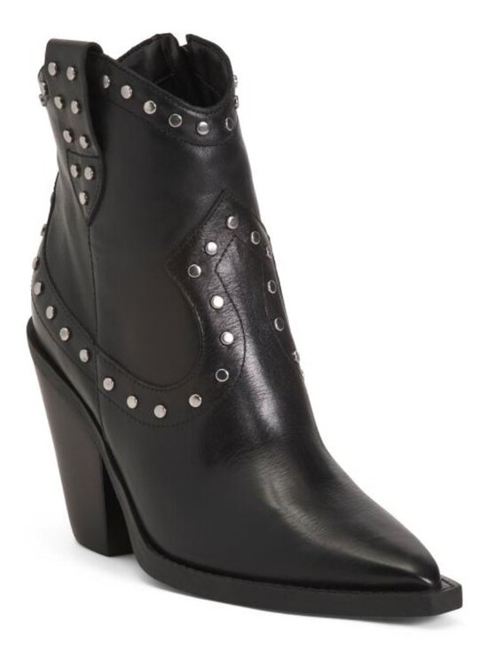 Arezzo Shoes - AREZZO Made In Brazil Leather Norah High Block Boots